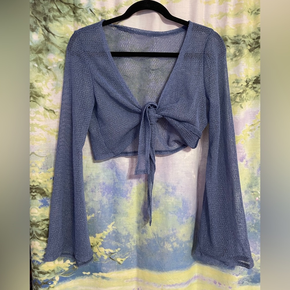 Bell Sleeve Mesh Beach Cover